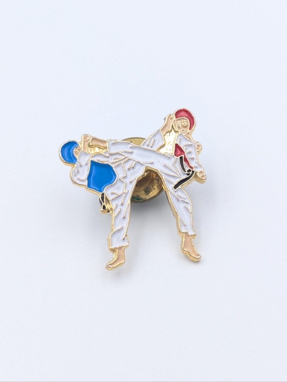 4/24$  Enamel martial arts fighters lapel pin